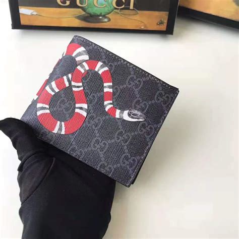 gucci kingsnake ace|kingsnake print Gg Supreme wallet.